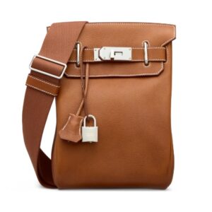 A FAUVE BARÉNIA FAUBOURG LEATHER HAC A DOS PM WITH PALLADIUM HARDWARE