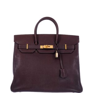 Hermès Birkin 32 HAC Ebene Ardenne Gold Hardware