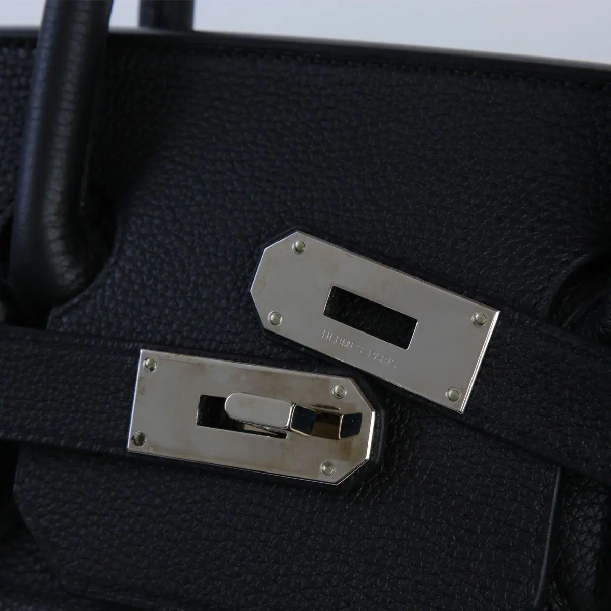 HERMÈS HAC 40 Bag: Noir Togo Leather & Palladium - Image 7