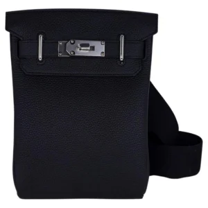 Hermes Hac a Dos PM Backpack Men's Bag Black Togo Palladium Hardware