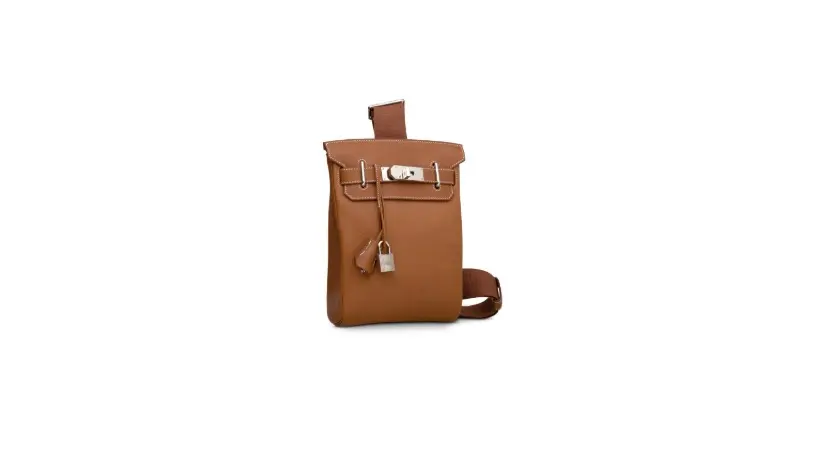 A FAUVE BARÉNIA FAUBOURG LEATHER HAC A DOS PM WITH PALLADIUM HARDWARE - BARÉNIA - Image 4