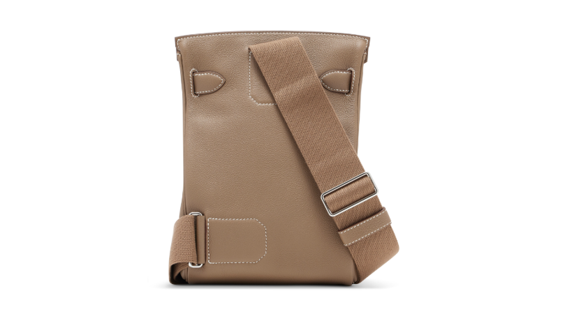 AN ÉTOUPE TOGO LEATHER HAC A DOS PM WITH PALLADIUM HARDWARE - Image 3
