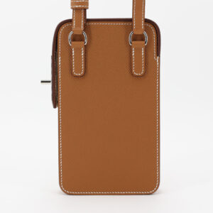 HERMÈS Hac à Box Phone Case: Gold Epsom Leather (2024)