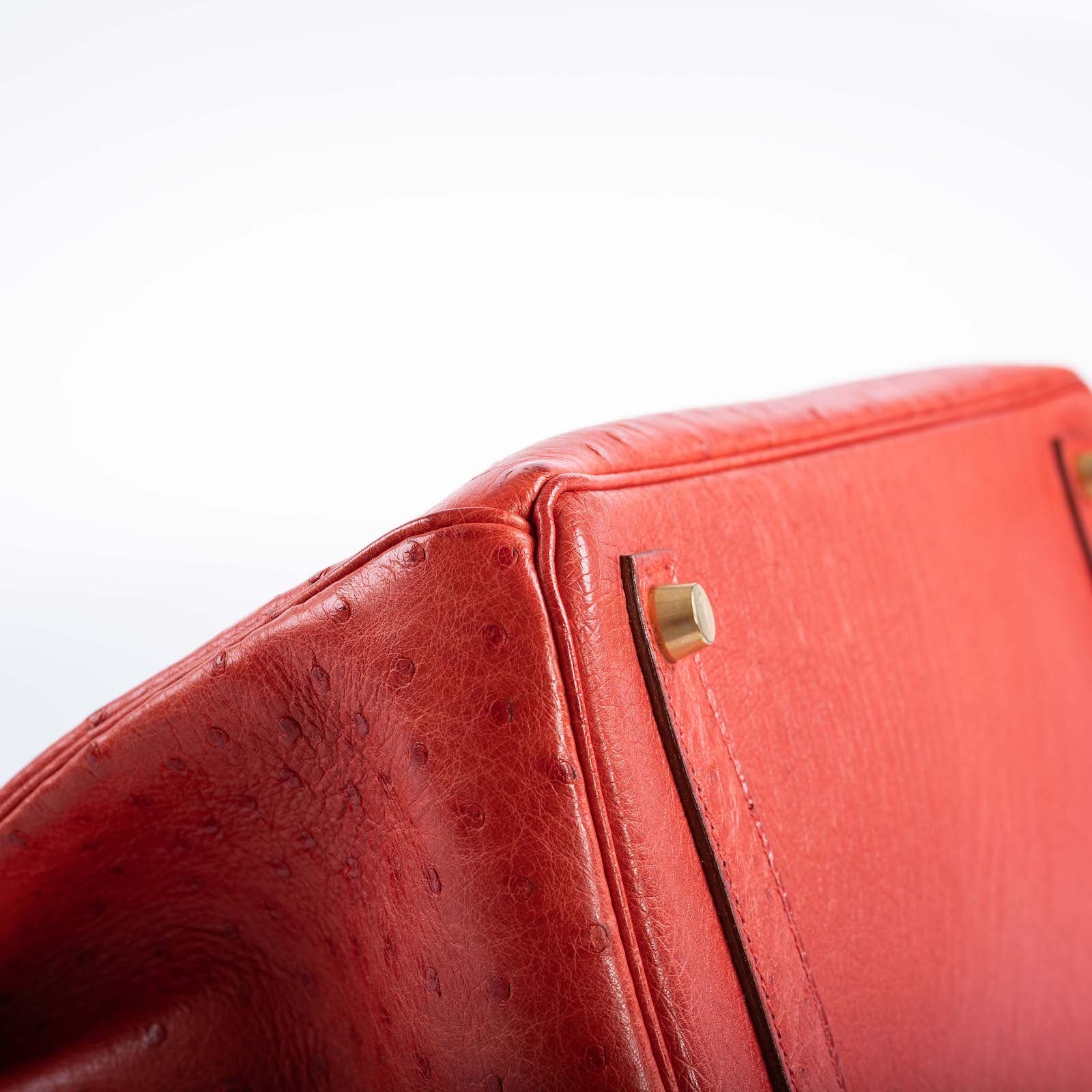 Hermès HAC Birkin 32 Rouge Vif Ostrich Gold Hardware 5 Hermès HAC Birkin 32 Rouge Vif Ostrich Gold Hardware - Image 5