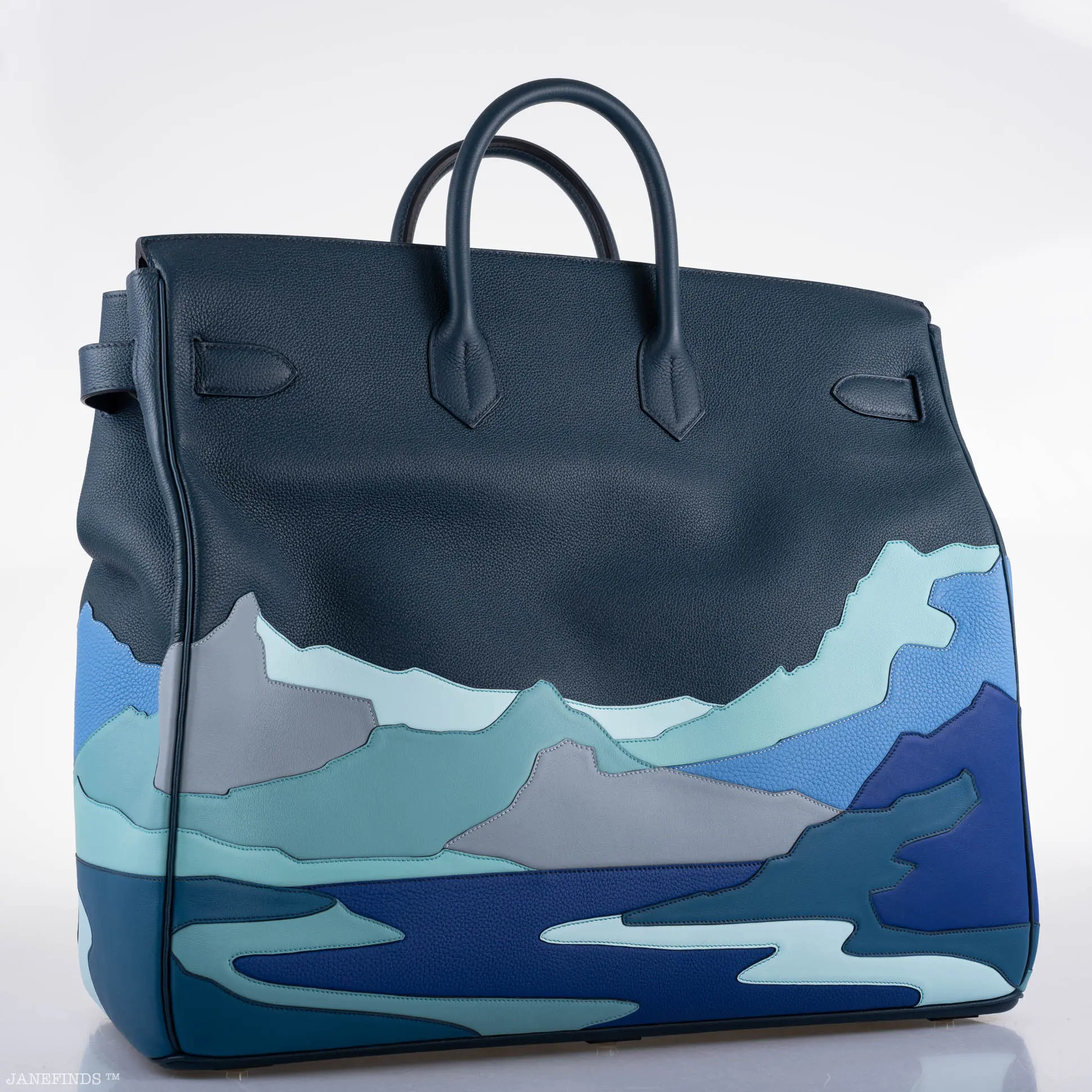 Hermès Endless Road HAC Birkin 50 Multicolor Togo and Swift Leather Palladium Hardware 5 Hermès Endless Road HAC Birkin 50 Multicolor Togo and Swift Leather Palladium H
