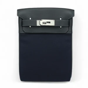 HERMÈS Hac à Dos PM Backpack: Black & Bleu Nuit Canvas
