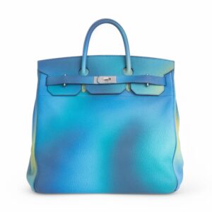 HERMÈS HAC 40 Togo Leather Bag | Bleu Nuit & Jaune de Naples (2019)