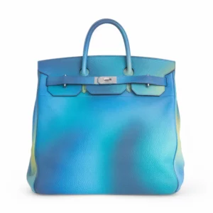 HERMÈS HAC 40 Togo Leather Bag | Bleu Nuit & Jaune de Naples (2019)
