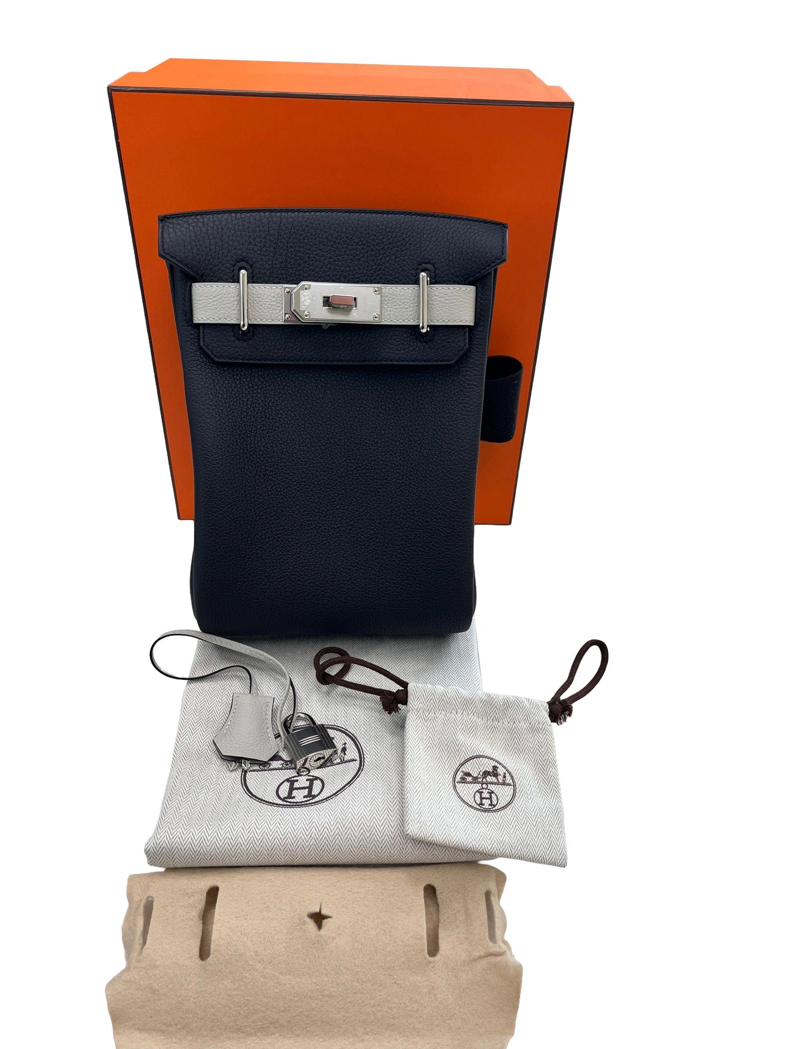 Hermes SAC A DOS HAC A DOS PM Veau Togo Leather Backpack Palladium Hardware 5 Hermes SAC A DOS HAC A DOS PM Veau Togo Leather Backpack Palladium Hardware - Image 5