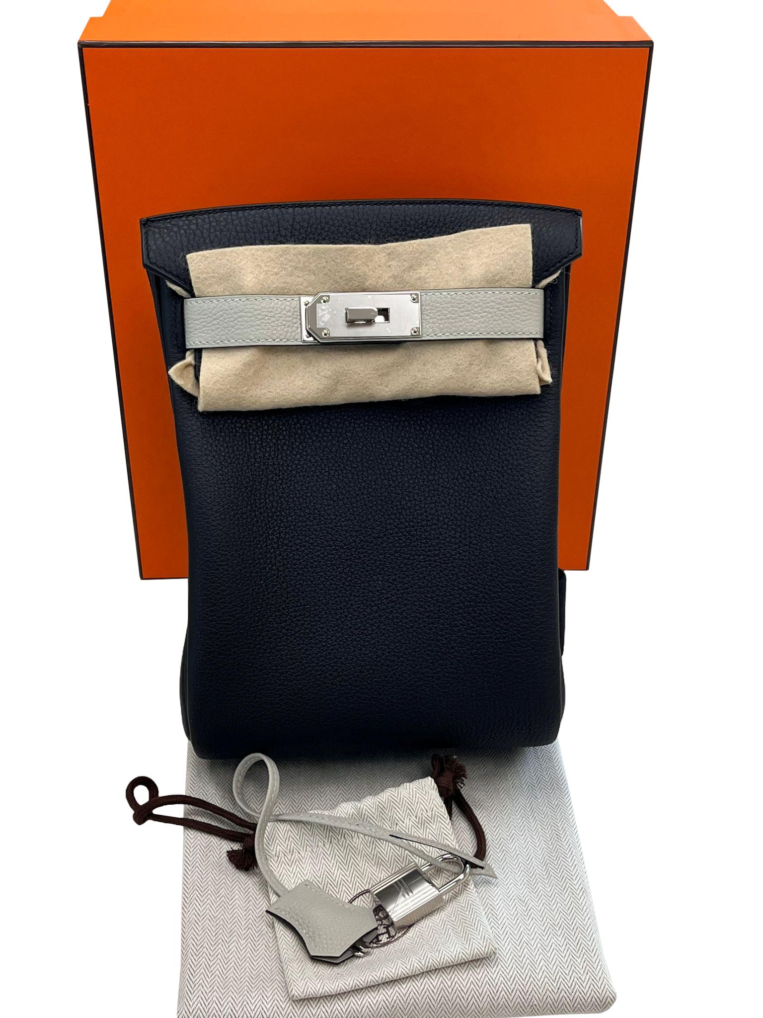 Hermes SAC A DOS HAC A DOS PM Veau Togo Leather Backpack Palladium Hardware 3 Hermes SAC A DOS HAC A DOS PM Veau Togo Leather Backpack Palladium Hardware - Image 3