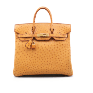 A 32CM COGNAC OSTRICH HAC BIRKIN BAG