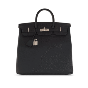 A BLACK TOGO LEATHER HAC BIRKIN 40 WITH PALLADIUM HARDWARE