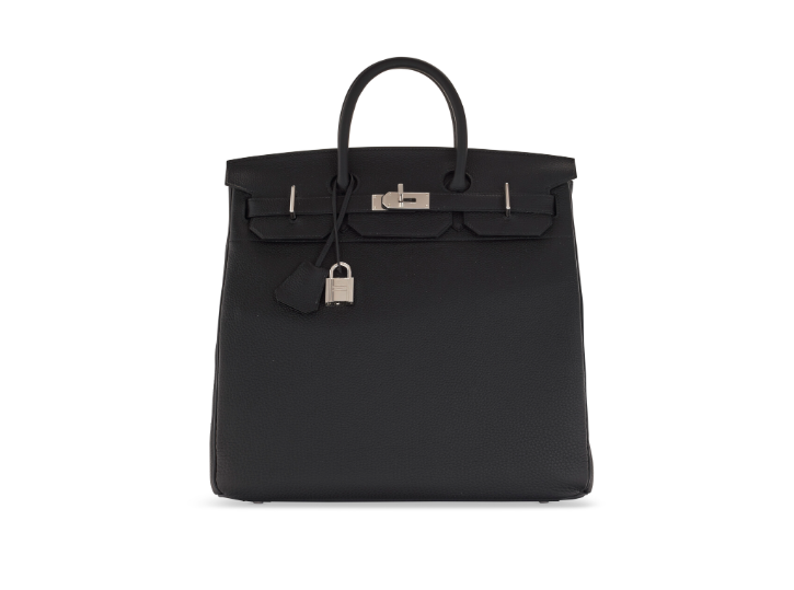 A BLACK TOGO LEATHER HAC BIRKIN 40 WITH PALLADIUM HARDWARE 1 A BLACK TOGO LEATHER HAC BIRKIN 40 WITH PALLADIUM HARDWARE