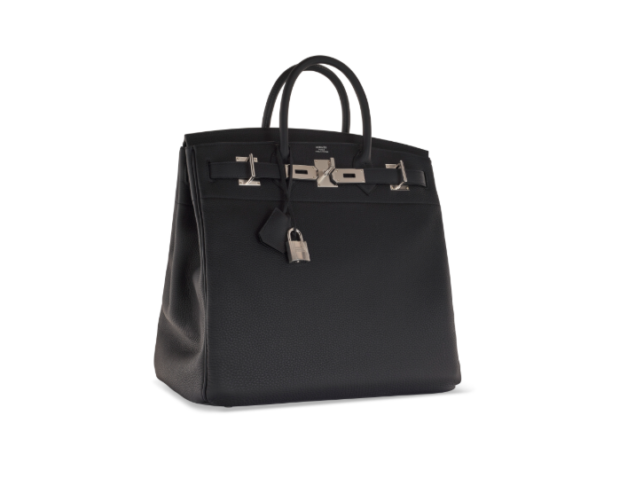 A BLACK TOGO LEATHER HAC BIRKIN 40 WITH PALLADIUM HARDWARE 2 A BLACK TOGO LEATHER HAC BIRKIN 40 WITH PALLADIUM HARDWARE - Image 2
