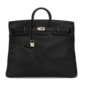 A BLACK TOGO LEATHER HAC BIRKIN 50 WITH PALLADIUM HARDWARE