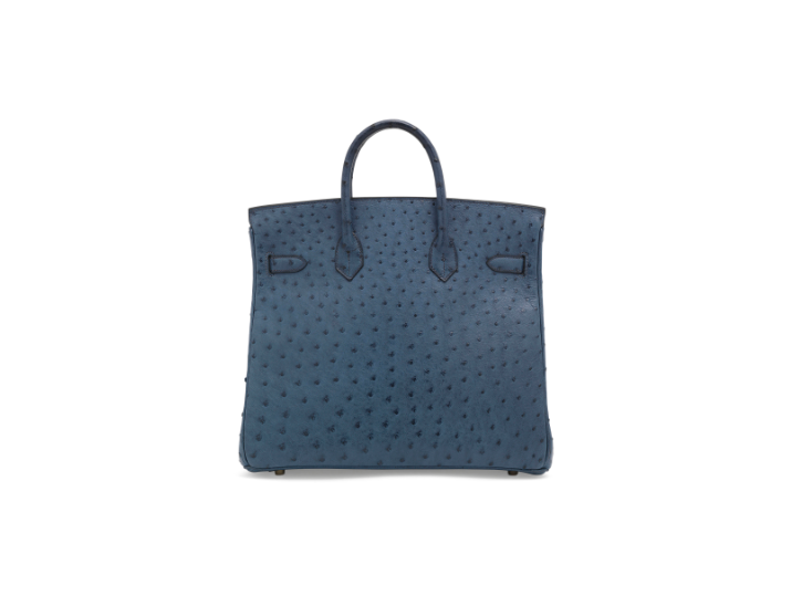 A BLEU ROI OSTRICH HAC BIRKIN 32 WITH GOLD HARDWARE 4 A BLEU ROI OSTRICH HAC BIRKIN 32 WITH GOLD HARDWARE - Image 4