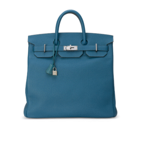 A DEEP BLEU TOGO LEATHER HAC BIRKIN 40 WITH PALLADIUM HARDWARE