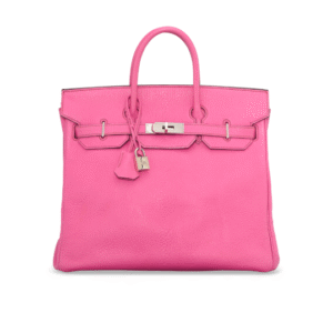 A FUCHSIA CHÈVRE COROMANDEL LEATHER HAC BIRKIN 32 WITH PALLADIUM HARDWARE