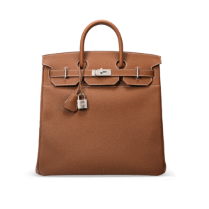 A GOLD TOGO LEATHER HAC BIRKIN 40 WITH PALLADIUM HARDWARE