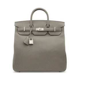 A GRIS MEYER TOGO LEATHER HAC BIRKIN 40 WITH PALLADIUM HARDWARE