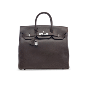 AN ÉBÈNE VACHE LIÉGÉE HAC BIRKIN 32 WITH RUTHENIUM HARDWARE