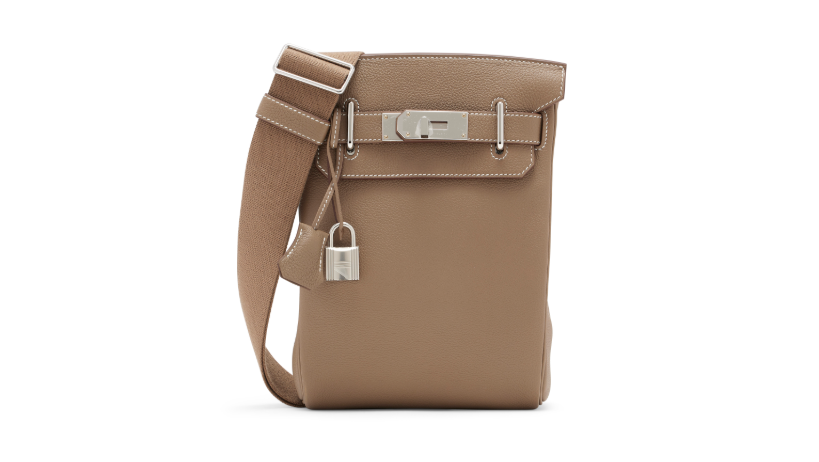 AN ÉTOUPE TOGO LEATHER HAC A DOS PM WITH PALLADIUM HARDWARE - Image 5