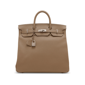 AN ÉTOUPE TOGO LEATHER HAC BIRKIN 40 WITH PALLADIUM HARDWARE