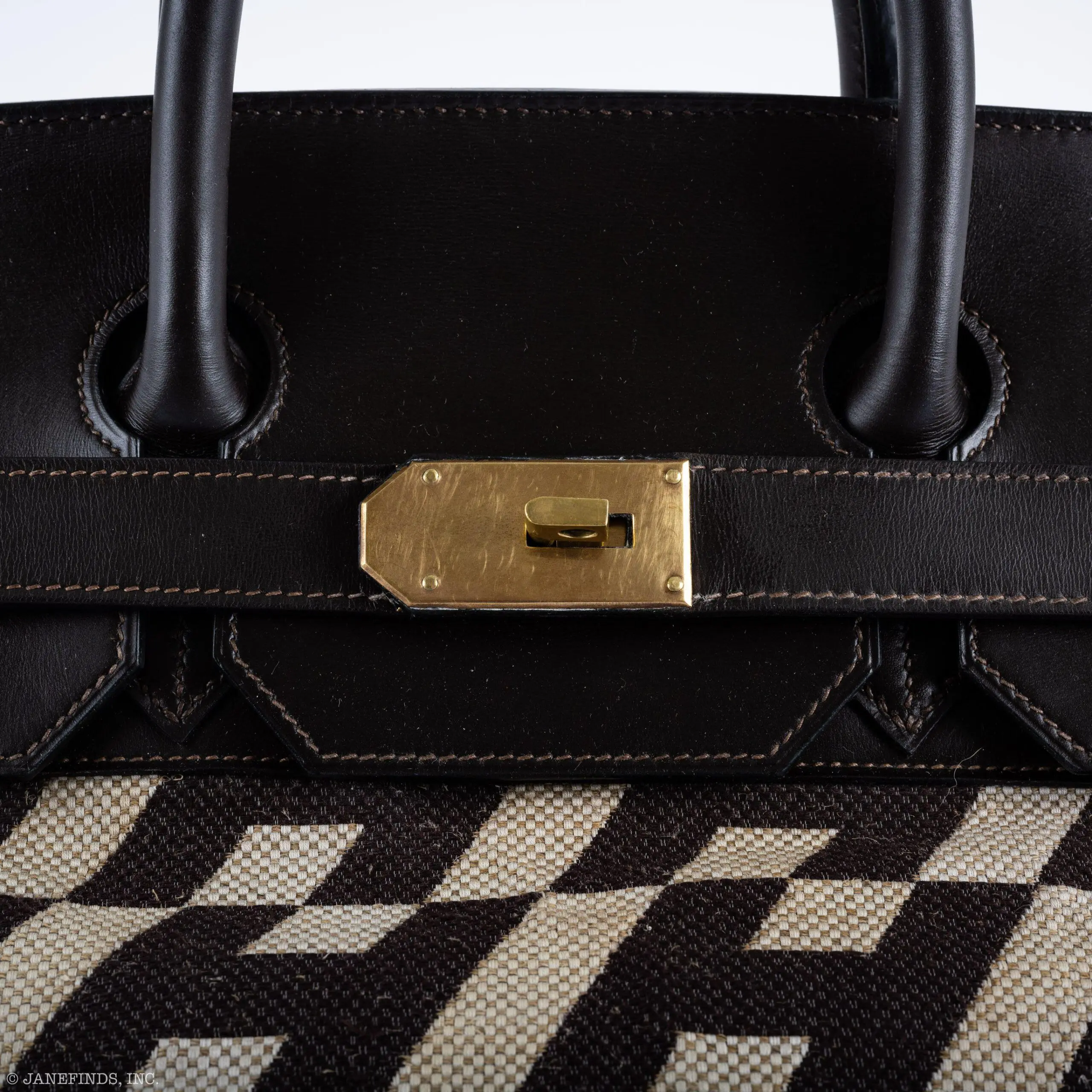 Hermès Birkin & HAC Buying Guide 5 Hermes Birkin 50 HAC 1985 Ligne Ulysse Marron Fonce Toile H Pattern Gilt Metal Hardware 5 scaled