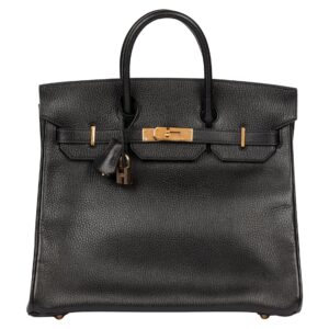 Hermès Black Ardennes Leather Vintage Birkin HAC 32cm Retourne (5)