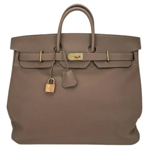 Hermes HAC 50 Birkin Bag Etoupe Togo Leather Brass Hardware (2)