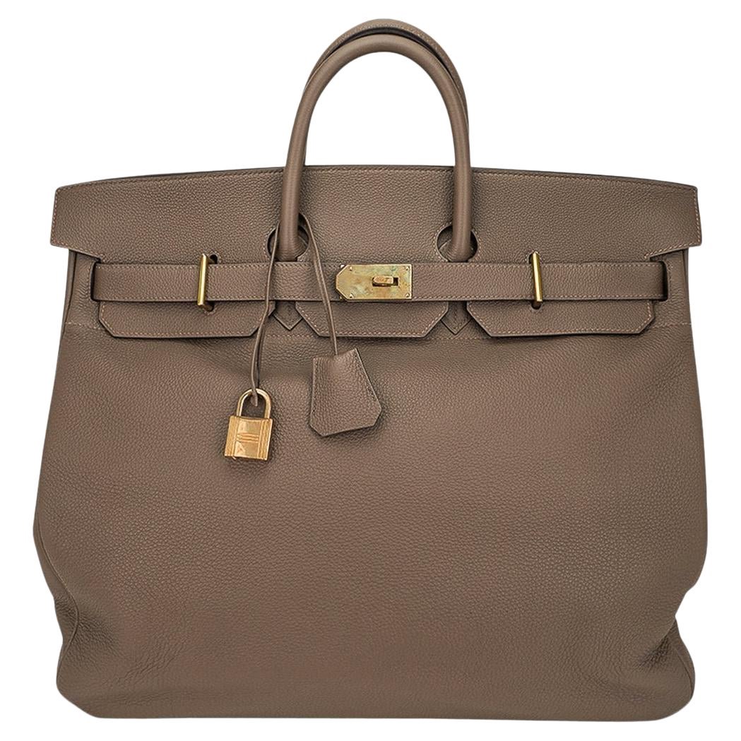 Hermes HAC 50 Birkin Bag Etoupe Togo Leather Brass Hardware 1 Hermes HAC 50 Birkin Bag Etoupe Togo Leather Brass Hardware (2)