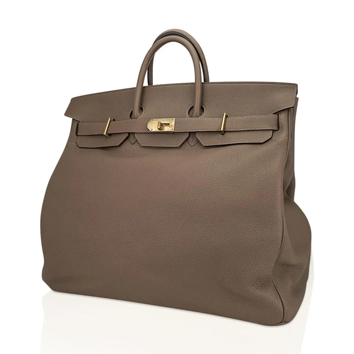 Hermes HAC 50 Birkin Bag Etoupe Togo Leather Brass Hardware 5 Hermes HAC 50 Birkin Bag Etoupe Togo Leather Brass Hardware - Image 5