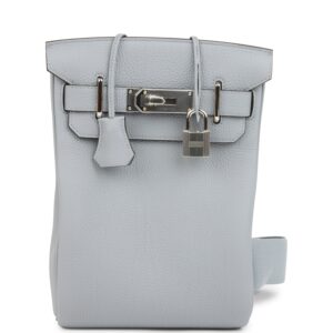 Hermès HAC A Dos PM Backpack Gris Pantin Togo Palladium Hardware (1)