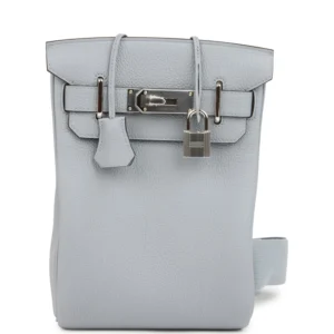 Hermès HAC A Dos PM Backpack Gris Pantin Togo Palladium Hardware (1)