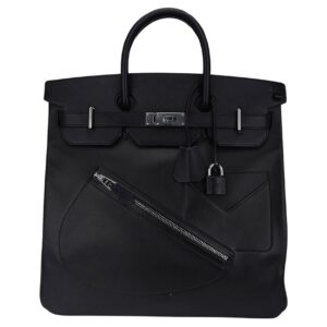 Hermes Rock Limited Edition HAC 40 Black Bag Volupto Leather Palladium Hardware (2)