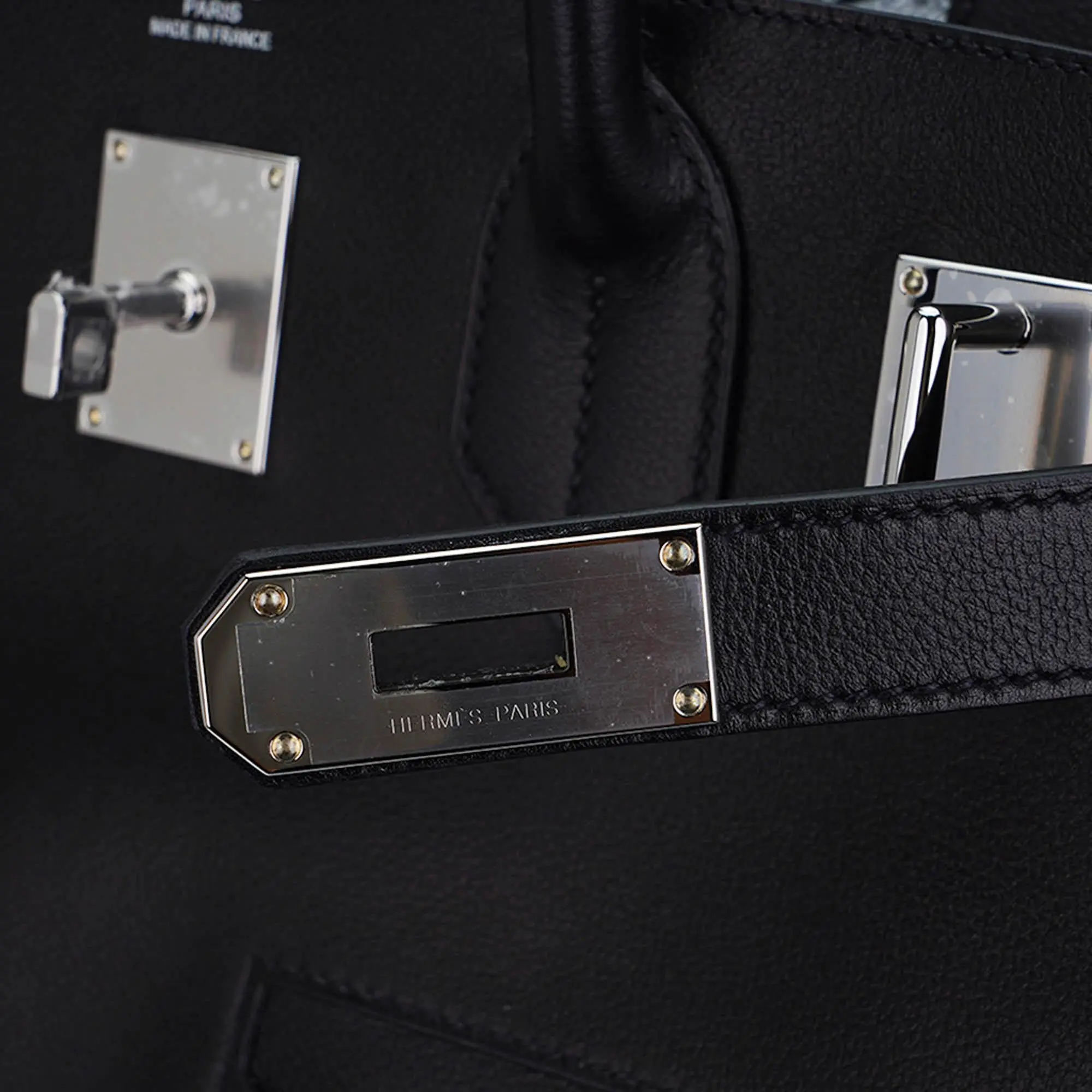 Hermes Rock Limited Edition HAC 40 Black Bag Volupto Leather Palladium Hardware 4 Hermes Rock Limited Edition HAC 40 Black Bag Volupto Leather Palladium Hardware - Image 4