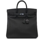 Limited Edition So Black Togo HAC Haut A Courroies Birkin 40 Palladium Hardware, 2024 (1)