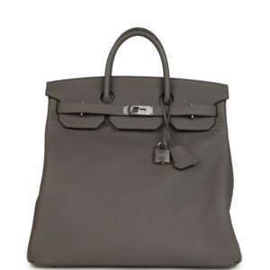 Pre-owned Hermès HAC Birkin 40 Etain Togo Palladium Hardware (1)