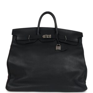 Pre-owned Hermès HAC Birkin 50 Black Togo Palladium Hardware (1)