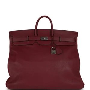 Vintage Hermès Birkin HAC 50 Rouge H Fjord Palladium Hardware (2)