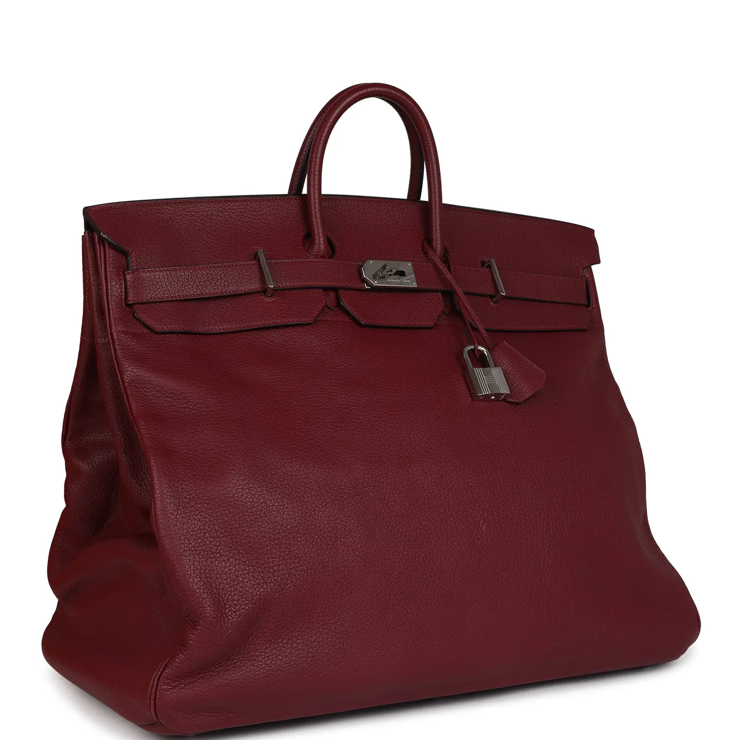 Vintage Hermès Birkin HAC 50 Rouge H Fjord Palladium Hardware - Image 4