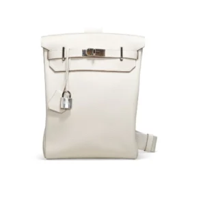 A GRIS PÂLE TOGO LEATHER HAC A DOS GM WITH PALLADIUM HARDWARE
