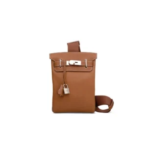 A FAUVE BARÉNIA FAUBOURG LEATHER HAC A DOS PM WITH PALLADIUM HARDWARE