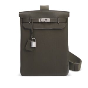 A VERT DE GRIS HAC A DOS BACKPACK WITH PALLADIUM HARDWARE