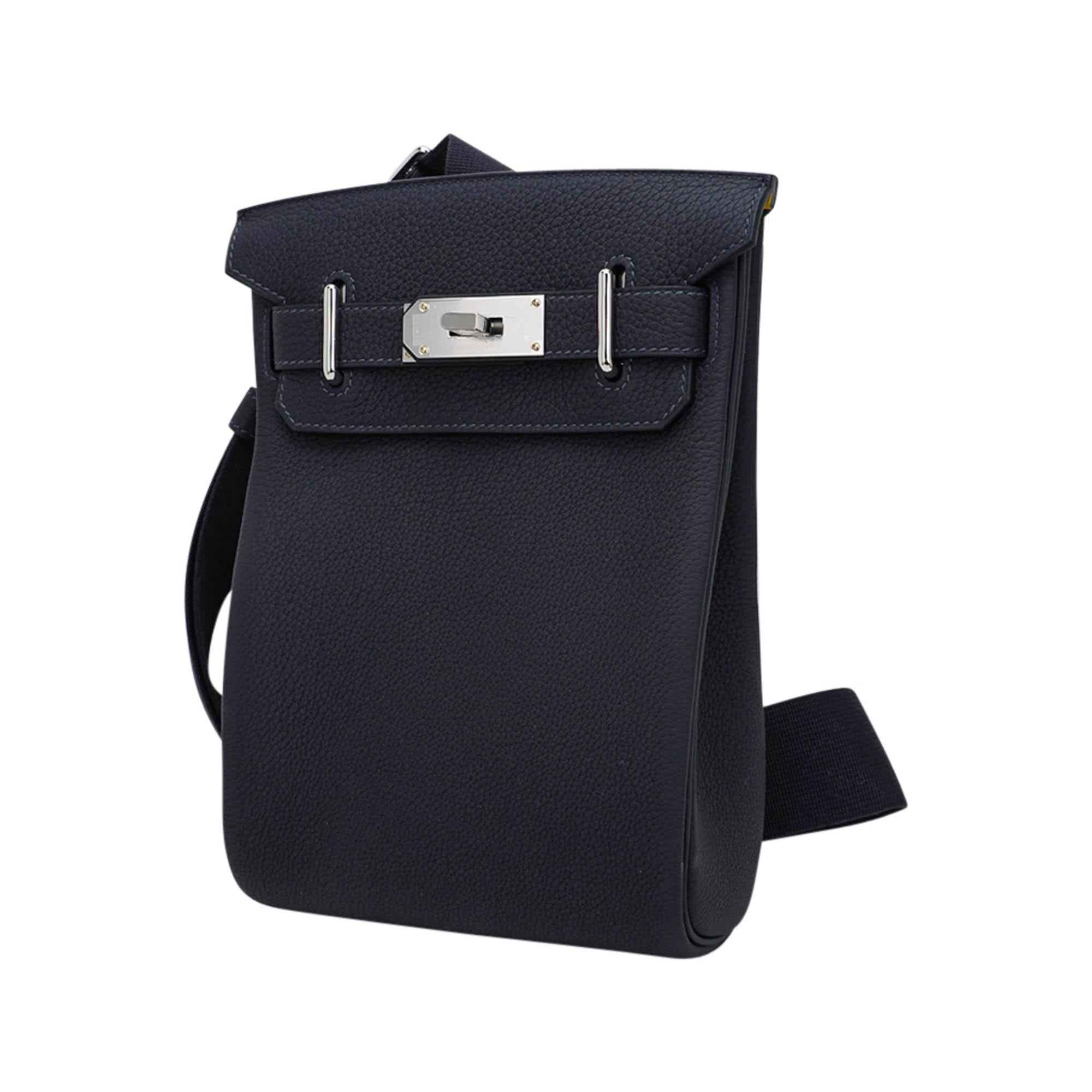 Hermes Hac a Dos PM Backpack Caban Tricolor Togo Leather with Palladium Hardware - Image 3
