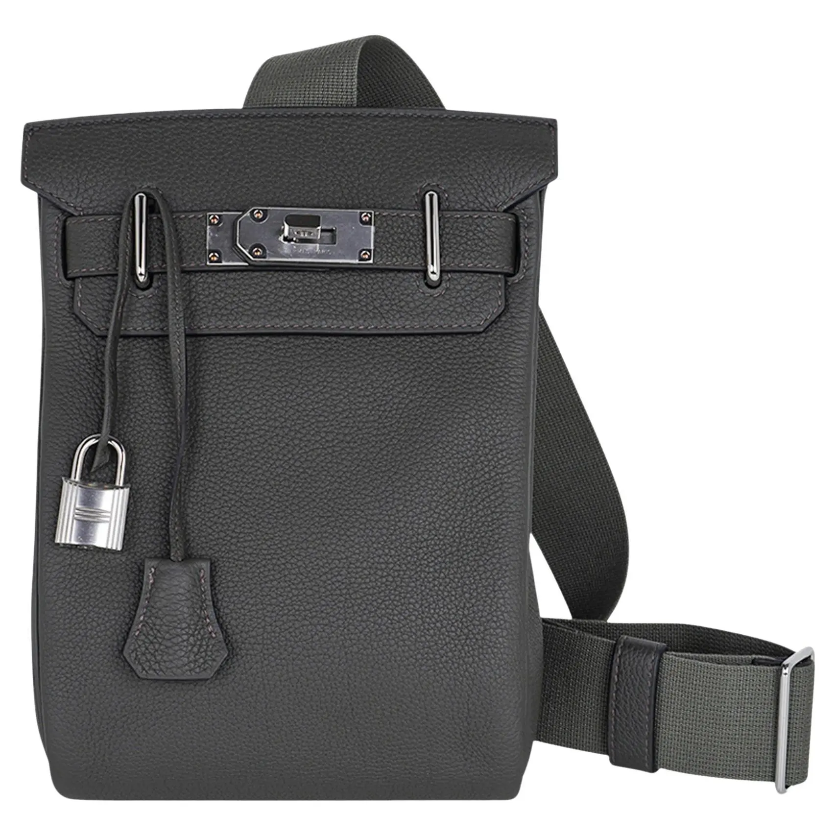 Hermes Hac a Dos PM Backpack Men's Bag Vert de Gris Togo Palladium Hardware 1 Hermes Hac a Dos PM Backpack Men's Bag Vert de Gris Togo Palladium Hardware